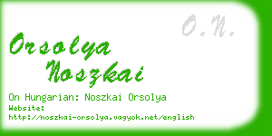 orsolya noszkai business card